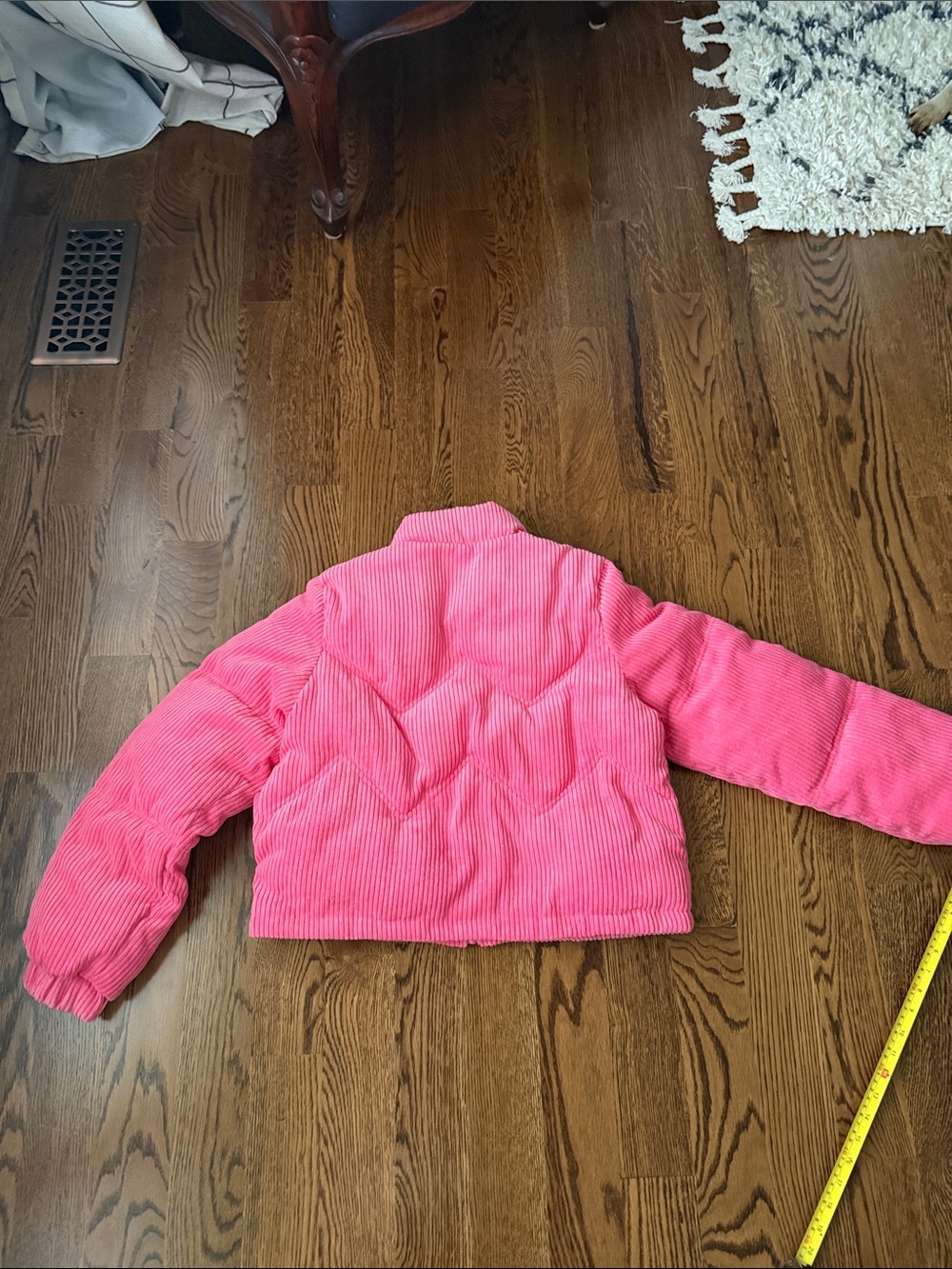 New In pink corduroy puffer coat medium - Picture 13 of 14